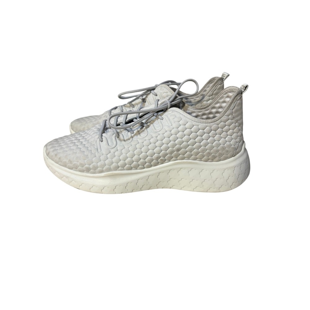 ECCO Phorene Womens 38 Gray Honeycomb Textured Athletic Sneakers 835303